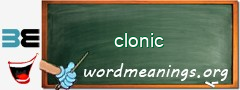 WordMeaning blackboard for clonic